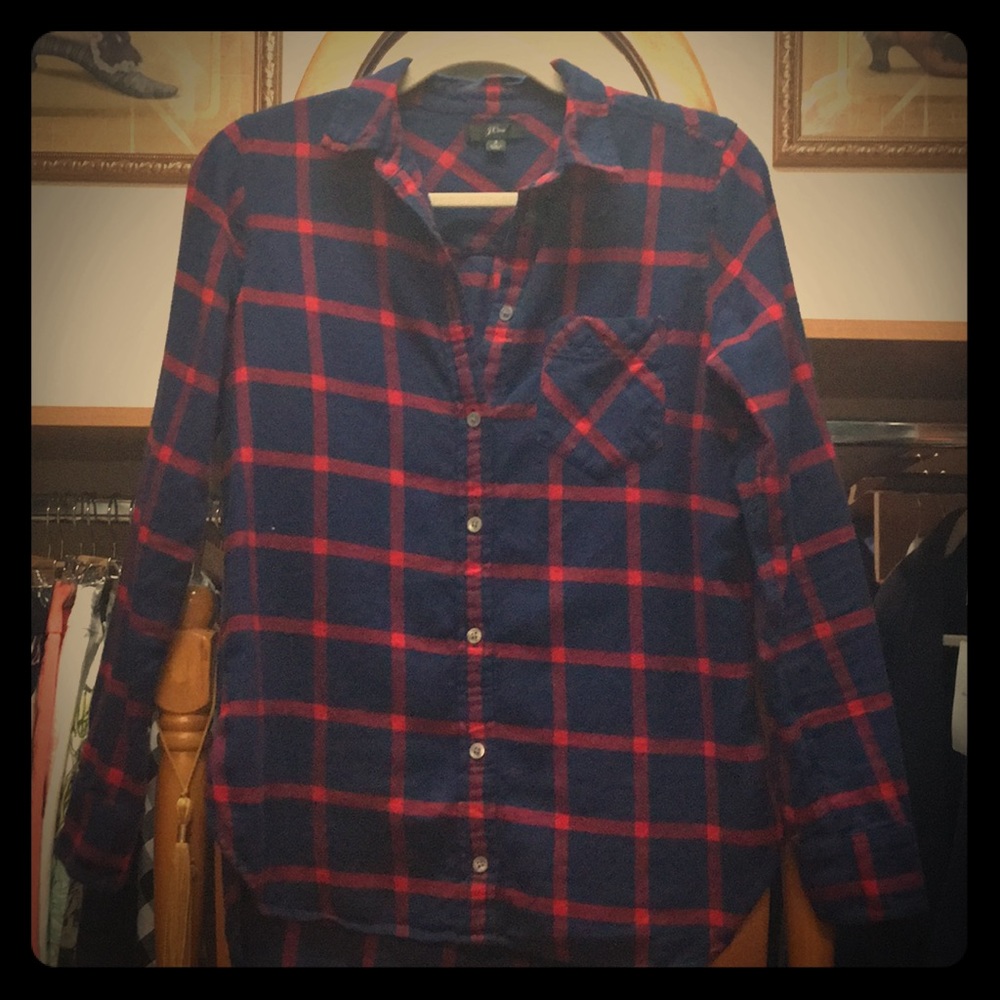 J crew boy flannel shirt size 2